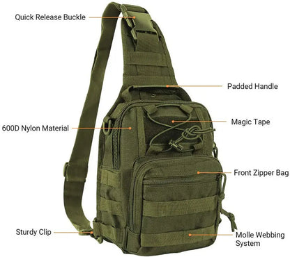 LOCO GEAR Assault Sling 25L Tactical Backpack