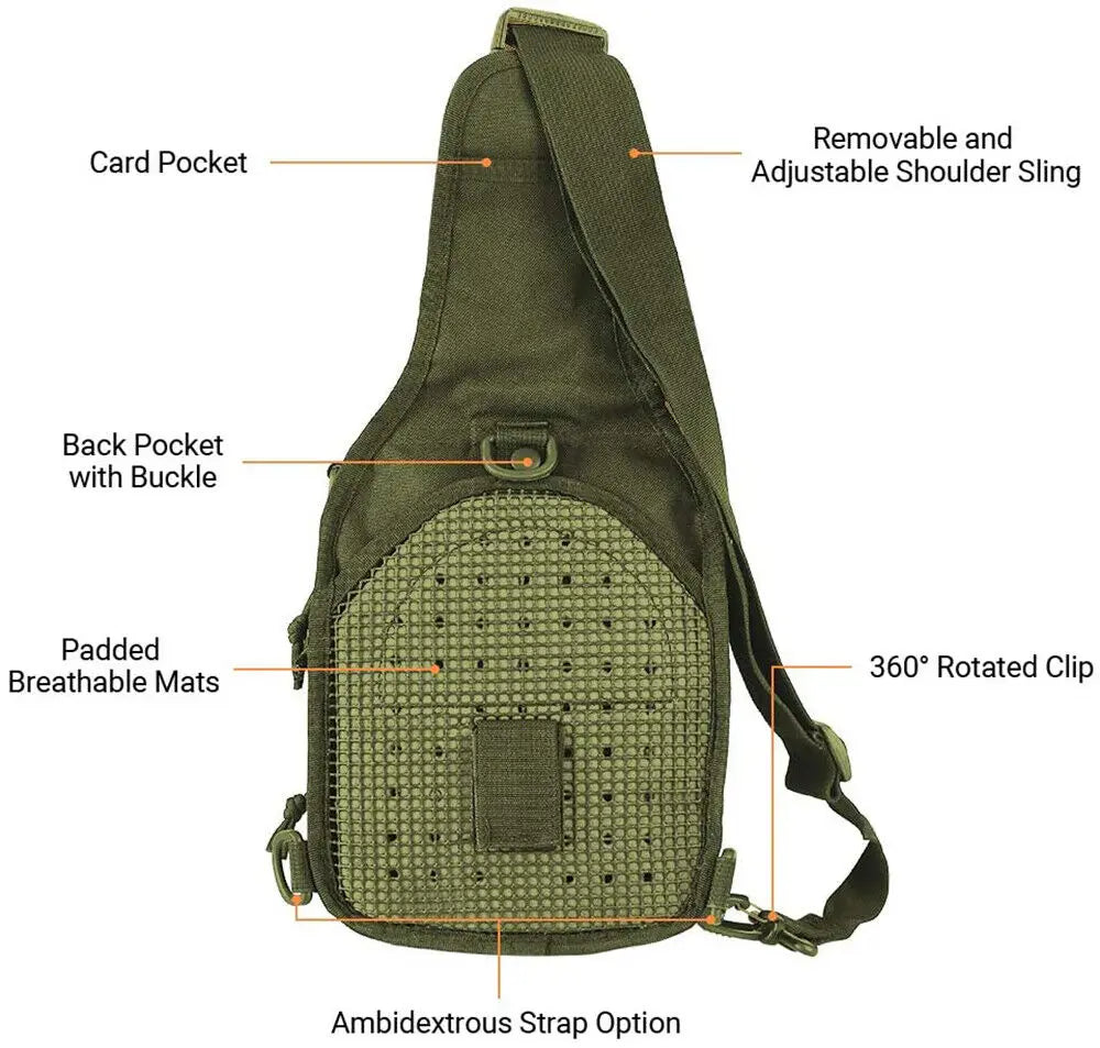 LOCO GEAR Assault Sling 25L Tactical Backpack