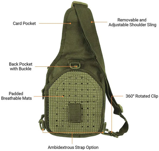 LOCO GEAR Assault Sling 25L Tactical Backpack